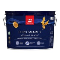 Краска водно-дисперсионная интерьерная Tikkurila Euro Smart 2 белая основа А 9 л