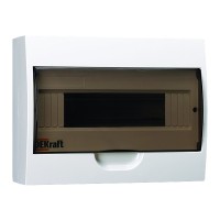 Щит распределительный навесной Dekraft ЩРН-П-12 пластиковый IP41 200х250х100 мм 12 модулей