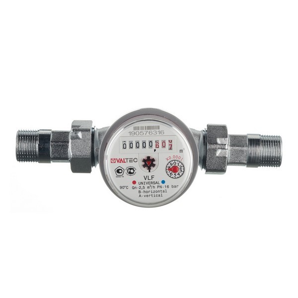 Счетчик универсальный VALTEC DN20 105 мм со сгонами