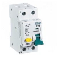 Автомат дифференциальный Dekraft ДИФ-103 (16231DEK) 25А 30 мА 1P+N тип A 6 кА