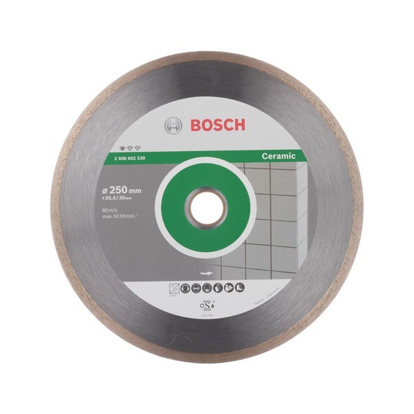 Диск алмазный по керамике Bosch (2608602539) 250x30/25,4x1,6 мм мм сплошной сухой рез