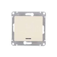 Выключатель Schneider Electric Glossa GSL000213 одноклавишный скрытая установка бежевый с подсветкой