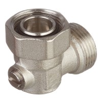 Узел нижнего подключения угловой Stout (SVH-0006-000020) 3/4 НР(ш) х 3/4 ВР(г) для радиатора никелерованный
