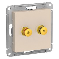 Розетка аудио Schneider Electric Atlas Design ATN000287 скрытая установка бежевая два модуля аудио