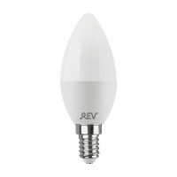 Лампа светодиодная REV 9 Вт E14 свеча С37 2700К теплый белый свет 180-240 В матовая