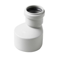 Переходник Pro Aqua Stilte Plus d110х58 мм пластиковый эксцентрический шумопоглощающий для внутренней канализации