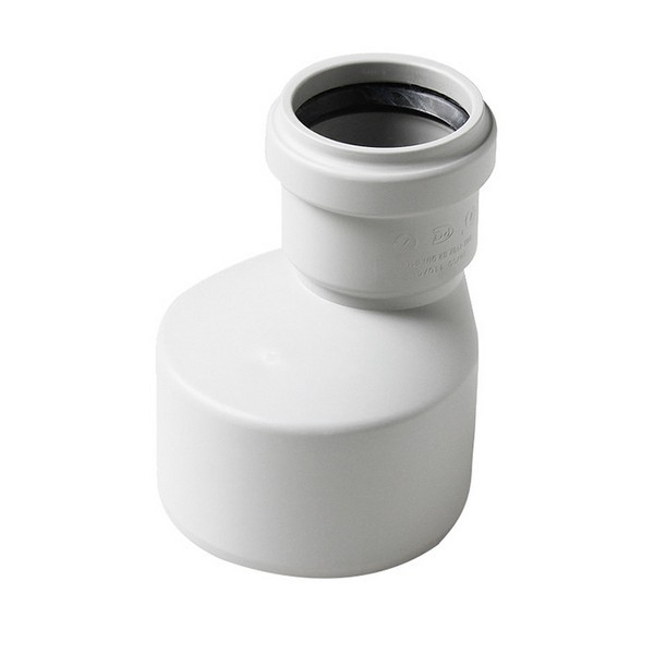 Переходник Pro Aqua Stilte Plus d110х58 мм пластиковый эксцентрический шумопоглощающий для внутренней канализации