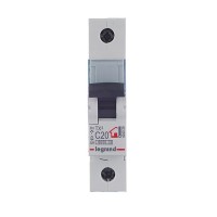 Автоматический выключатель Legrand TX3 (404029) 1P 20А тип C 6 кА 230-400 В на DIN-рейку