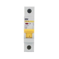 Автоматический выключатель IEK ВА 47-29 (MVA20-1-006-C) 1P 6А тип C 4,5 кА 220 В на DIN-рейку
