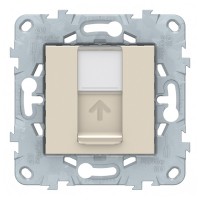 Розетка компьютерная Schneider Electric Unica NEW NU541144 скрытая установка бежевая один модуль RJ45 cat 5е UTP