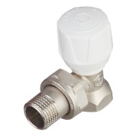 Клапан (вентиль) термостатический угловой Stout (SVR-2102-000015) 1/2 НР(ш) х 1/2 ВР(г) для радиатора никелерованный