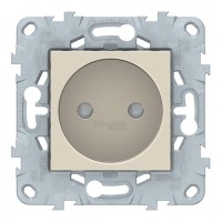 Розетка Schneider Electric Unica NEW NU503344 скрытая установка бежевая без заземления со шторками винтовой зажим