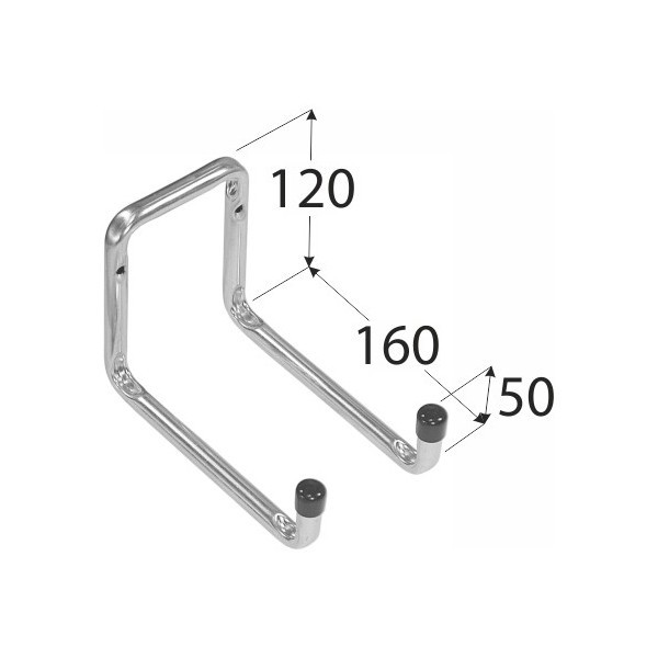 Крюк двойной DMX тип U 120х160х50 мм оцинкованный