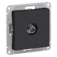 Розетка телевизионная Schneider Electric Atlas Design ATN001092 проходная скрытая установка карбон