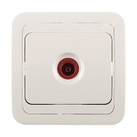 Розетка телевизионная с рамкой Makel Mimoza 25027 оконечная скрытая установка бежевая
