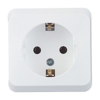 Розетка Schneider Electric Этюд PA16-003B открытая установка белая с заземлением