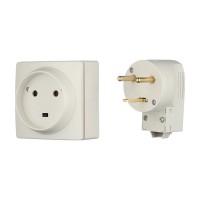 Комплект для подключения электроплит Legrand Quteo открытая установка с заземлением 2Р+Е 1 фаза 32 А 400 В IP20