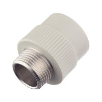 Муфта полипропиленовая FV-PLAST (215032) 32 мм х 1 НР(ш) серая