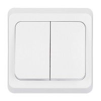 Выключатель с рамкой Schneider Electric Этюд BC10-002b двухклавишный скрытая установка белый