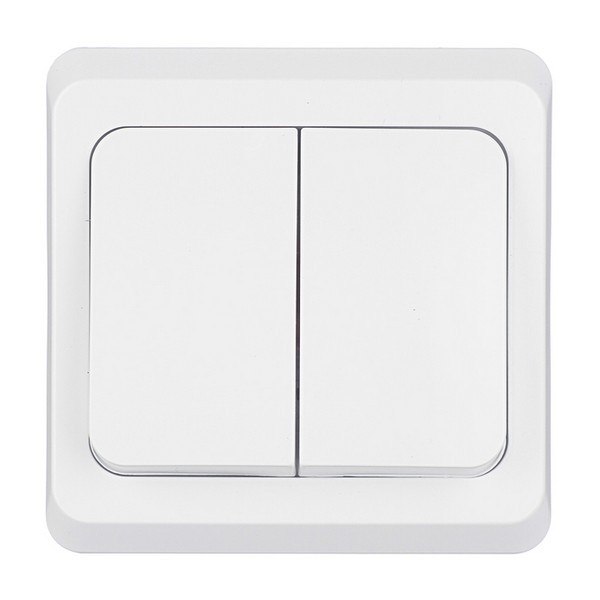 Выключатель с рамкой Schneider Electric Этюд BC10-002b двухклавишный скрытая установка белый