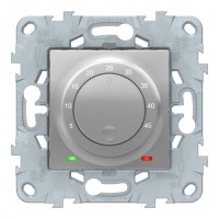 Термостат для теплого пола Schneider Electric Unica NEW NU550330 скрытая установка алюминий с выносным датчиком