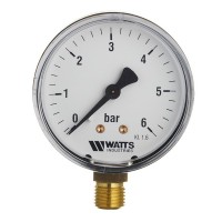 Манометр Watts (10007723) 1/4 НР(ш) радиальный 6 бар d63 мм