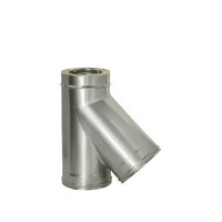 Тройник Дымок 45° х d120х200 мм с изоляцией AISI 439