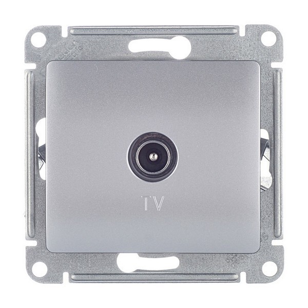 Розетка телевизионная Schneider Electric Glossa GSL000391 оконечная скрытая установка алюминий