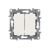 Выключатель Legrand Etika 672202 двухклавишный скрытая установка белый