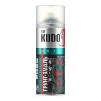 Грунт-эмаль аэрозольная по ржавчине Kudo белая матовая RAL 9003 520 мл