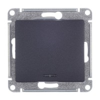 Выключатель Schneider Electric Glossa GSL000713 одноклавишный скрытая установка антрацит с подсветкой
