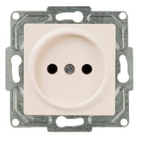 Розетка GUNSAN Eqona 16401200-151113 скрытая установка бежевая без заземления IP20