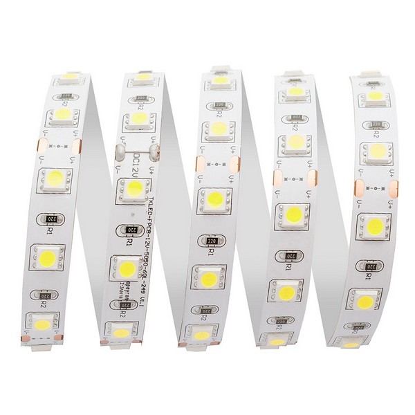 Лента светодиодная SMD 5050 RAY PRO 6000К холодный белый свет 14,4 Вт 24 В IP20 5 м