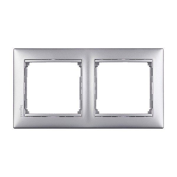 Рамка Legrand Valena 694331 двухместная горизонтальная алюминий
