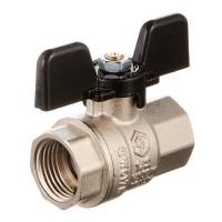 Кран шаровой латунный Stout (SVB-0002-000015) 1/2 ВР(г) х 1/2 ВР(г) бабочка прямой