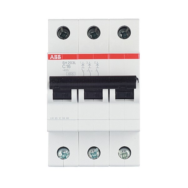 Автоматический выключатель ABB SH203L (2CDS243001R0164) 3P 16А тип C 4,5 кА 400 В на DIN-рейку