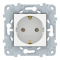 Розетка Schneider Electric Unica NEW NU503618 скрытая установка белая с заземлением винтовой зажим