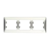 Рамка Schneider Electric Glossa GSL000303 трехместная горизонтальная алюминий