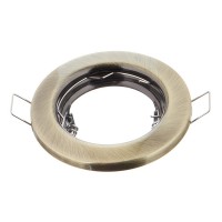 Светильник встраиваемый Sholtz GU5.3 MR16 d80 мм круглый IP20 черненая бронза