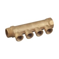 Коллектор Tiemme 1 ВР(г) х 4 выхода 1/2 ВР(г) х 1 НР(ш)