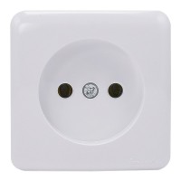 Розетка Lezard VIOLA 751-0200-121 открытая установка белый без заземления