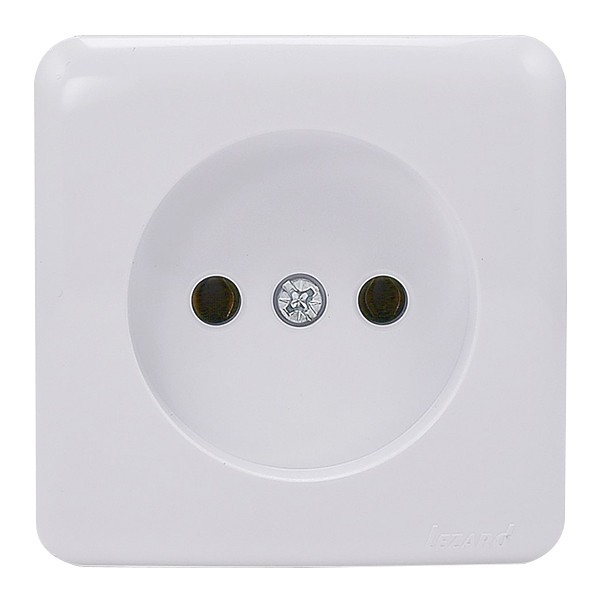 Розетка Lezard VIOLA 751-0200-121 открытая установка белый без заземления
