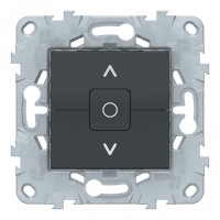 Кнопка управления жалюзи двухклавишная Schneider Electric Unica NEW NU520854 скрытая установка антрацит