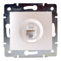 Розетка компьютерная Lezard KARINA 707-3088-139 скрытая установка жемчужно-белая