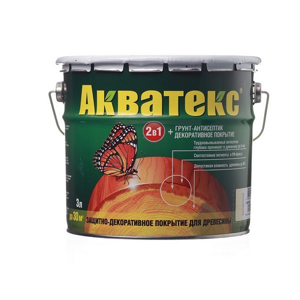 Антисептик Акватекс декоративный для дерева бесцветный 3 л