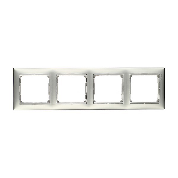 Рамка Legrand Valena 694333 четырехместная горизонтальная алюминий