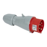Вилка кабельная Legrand P17 TEMPRA PRO (90119) прямая переносная с заземлением 3P+N+E 3 фазы 16 А 380 В IP44 серая