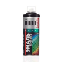Эмаль аэрозольная Kudo Satin черная полуматовая RAL 9005 520 мл