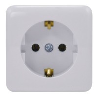 Розетка Lezard VIOLA 751-0200-122 открытая установка белый с заземлением
