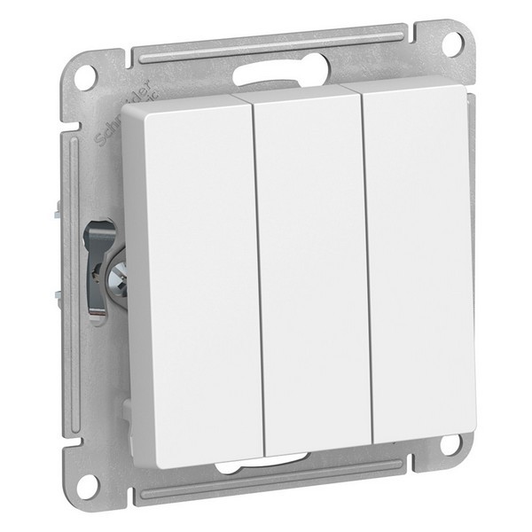 Выключатель Schneider Electric Atlas Design ATN000131 трехклавишный скрытая установка белый